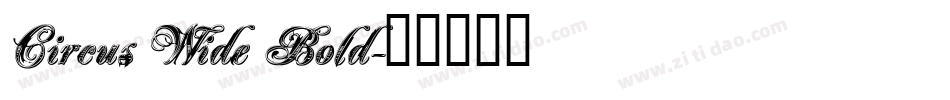 Circus Wide Bold字体转换